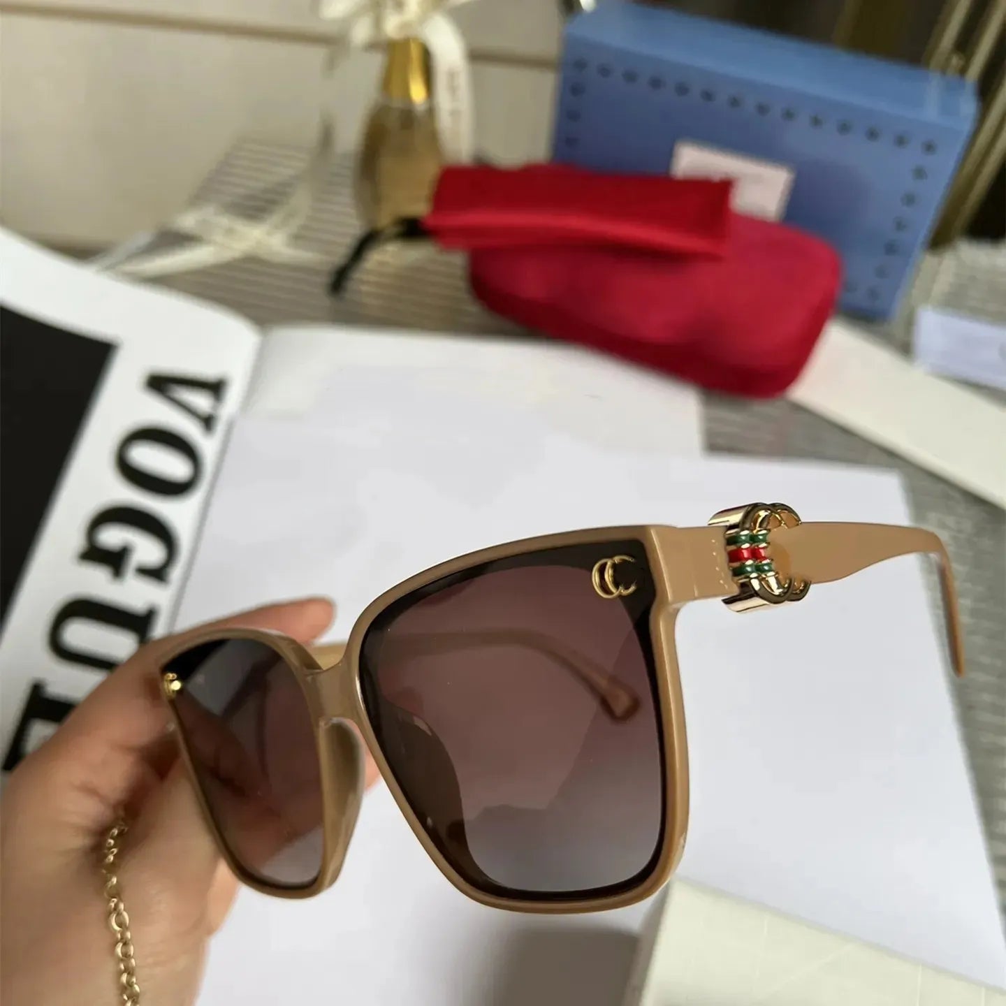 2023 HOT new Luxury Designer Brand square Sunglasses Designer Sunglass High Quality eyeglass Women Men Glasses Womens Sun glass UV400 lens Unisex With box 3621