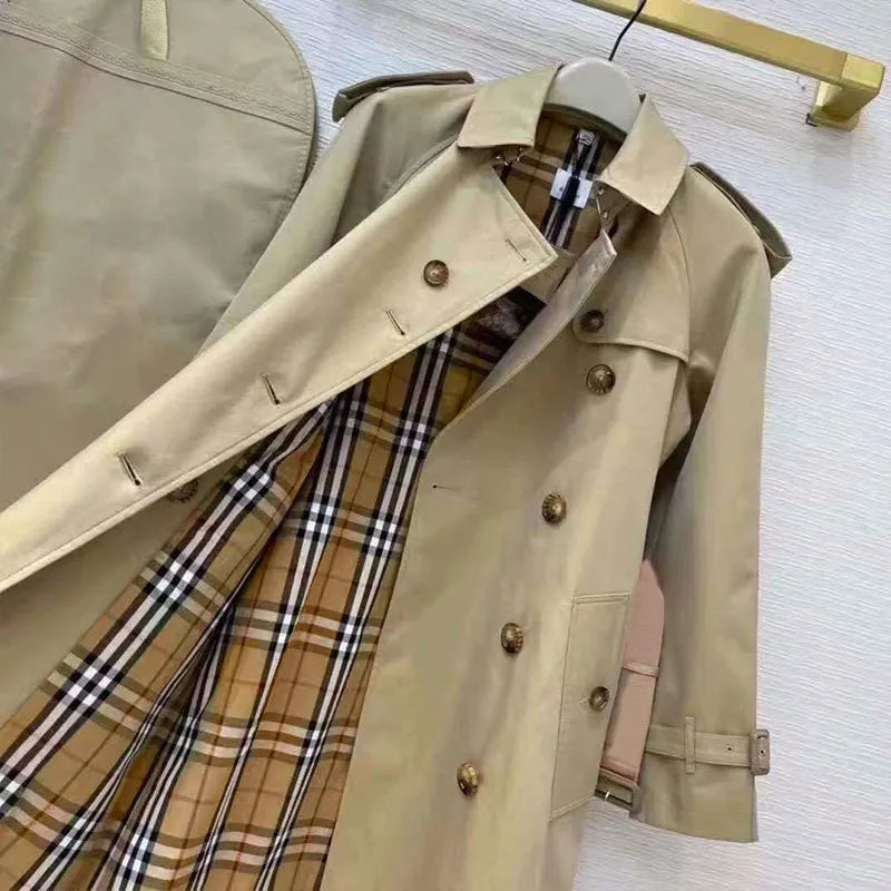 Womens Trench Coat Fashion Windbreak Coats Designer Woman Coat Casual Long Jacket Classic Striped Jackets Outerwear High Quality 23FW