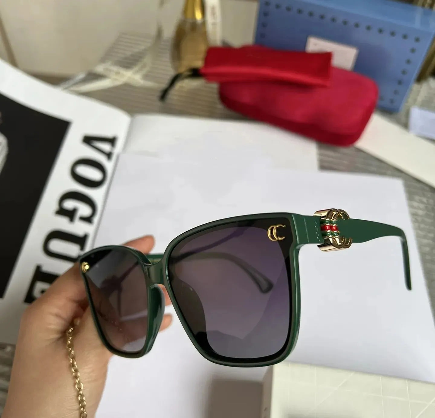 2023 HOT new Luxury Designer Brand square Sunglasses Designer Sunglass High Quality eyeglass Women Men Glasses Womens Sun glass UV400 lens Unisex With box 3621