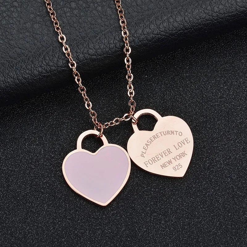 For Gold Necklace Women Trendy Jewlery Bracelets Designer Costume Cute Necklaces Fashion Luxurious Jewellery Custom Chain Elegance Heart Pendant Necklaces Gifts