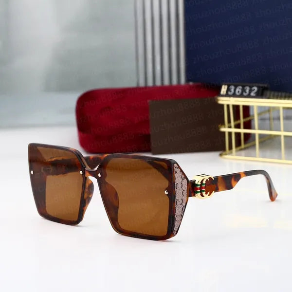 2023 HOT new Luxury Designer Brand square Sunglasses Designer Sunglass High Quality eyeglass Women Men Glasses Womens Sun glass UV400 lens Unisex With box 3621