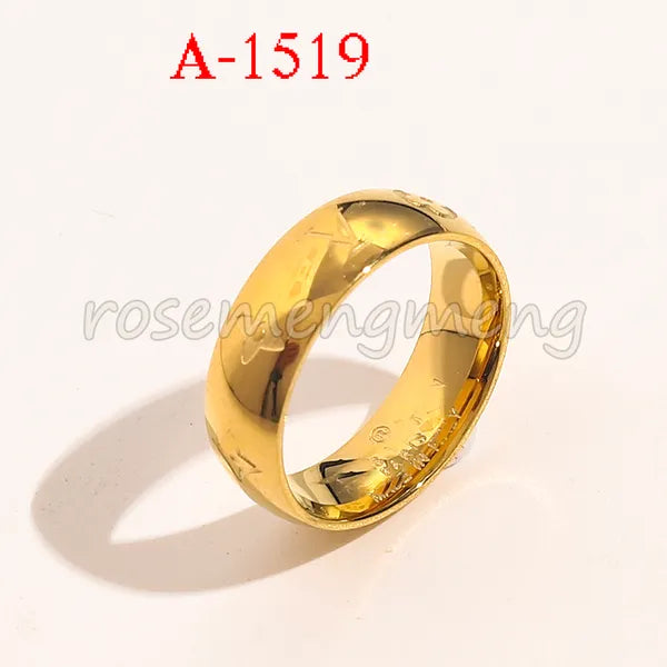 Designer Branded Letter Band Rings Women 18K Gold Plated Silver Plated Crystal Stainless Steel Love Wedding Jewelry Supplies Ring Fine Carving Finger Ring 3 Style