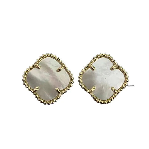 Designer earrings Four-leaf clover earrings for women senior classic small fragrant wind earrings new clover earrings 18k gold Plated Agate for Women