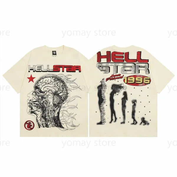 Tees Hellstar Tshirt Summer Fashion Mens Womens Designers T Shirts Long Sleeve Tops Cotton Tshirts Clothing Polos Short Sleeve High Quality Hellstars Clothes 1