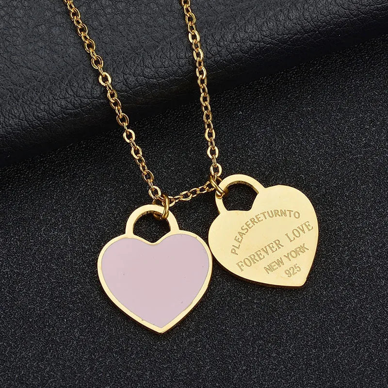 For Gold Necklace Women Trendy Jewlery Bracelets Designer Costume Cute Necklaces Fashion Luxurious Jewellery Custom Chain Elegance Heart Pendant Necklaces Gifts