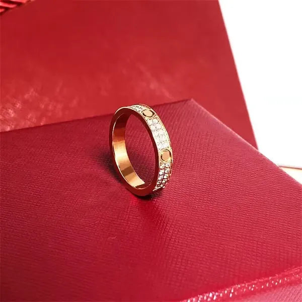 3mm 4mm 5mm 6mm titanium steel silver love ring men and women rose gold jewelry for lovers couple rings gift With drill wite box