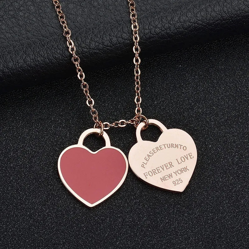 For Gold Necklace Women Trendy Jewlery Bracelets Designer Costume Cute Necklaces Fashion Luxurious Jewellery Custom Chain Elegance Heart Pendant Necklaces Gifts